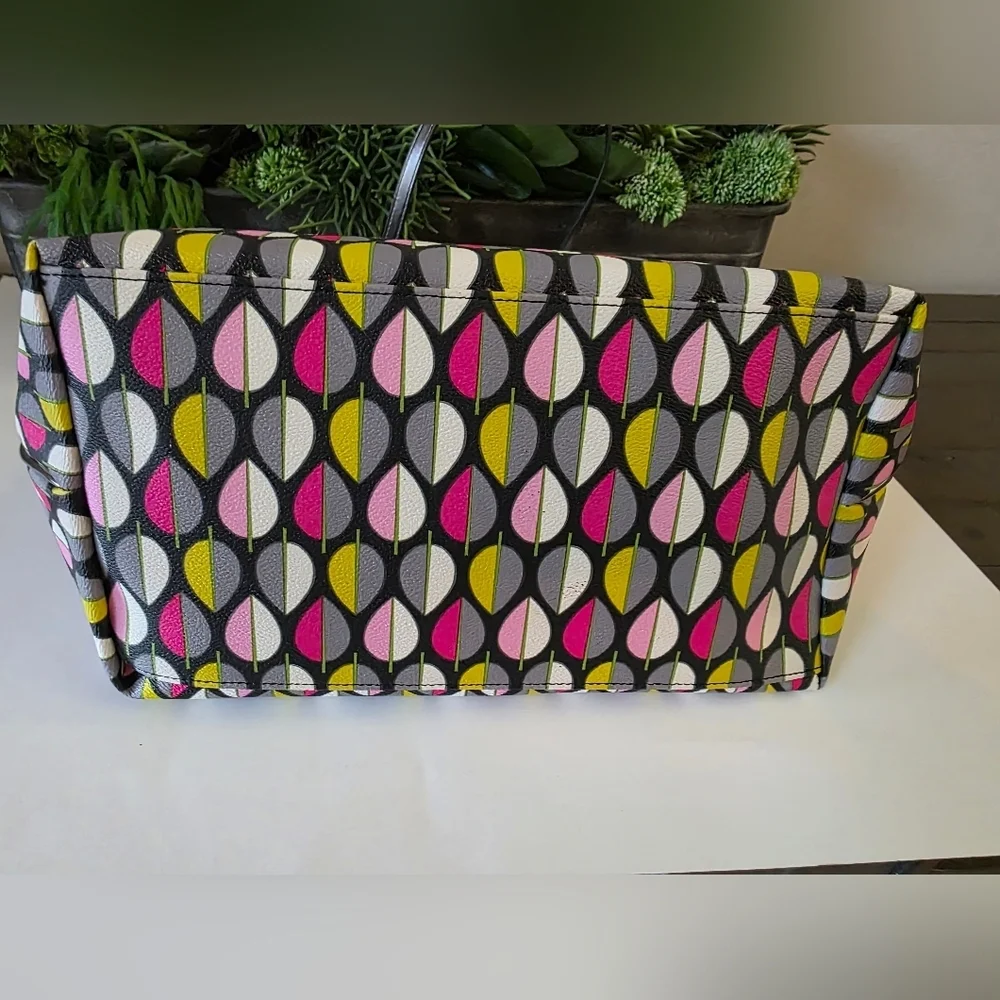 Vera Bradley Retired Large Tote &  Matching Wallet- Moon Drops Pattern